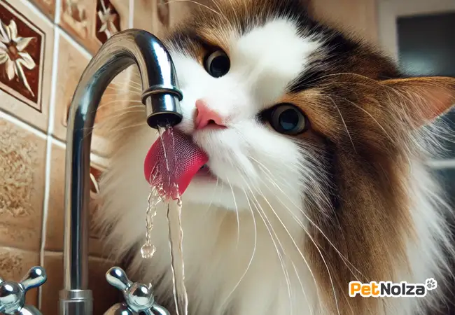 고양이 물 마시고 기침